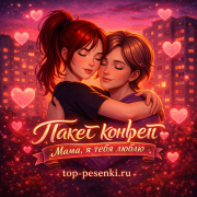 Пакет конфет - Мама я тебя люблю